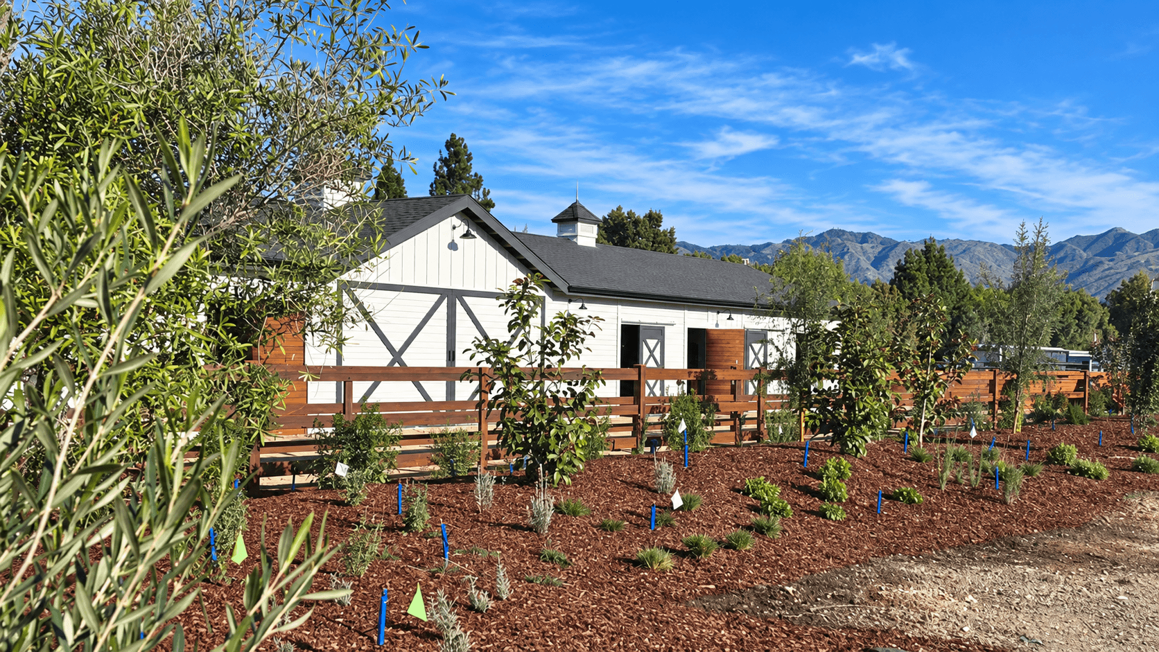 Art-directed panorama based on the Cavalli stable and garden photograph