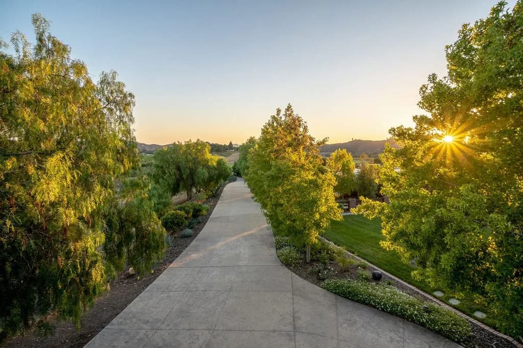 Cavalli Estates grounds at twilight