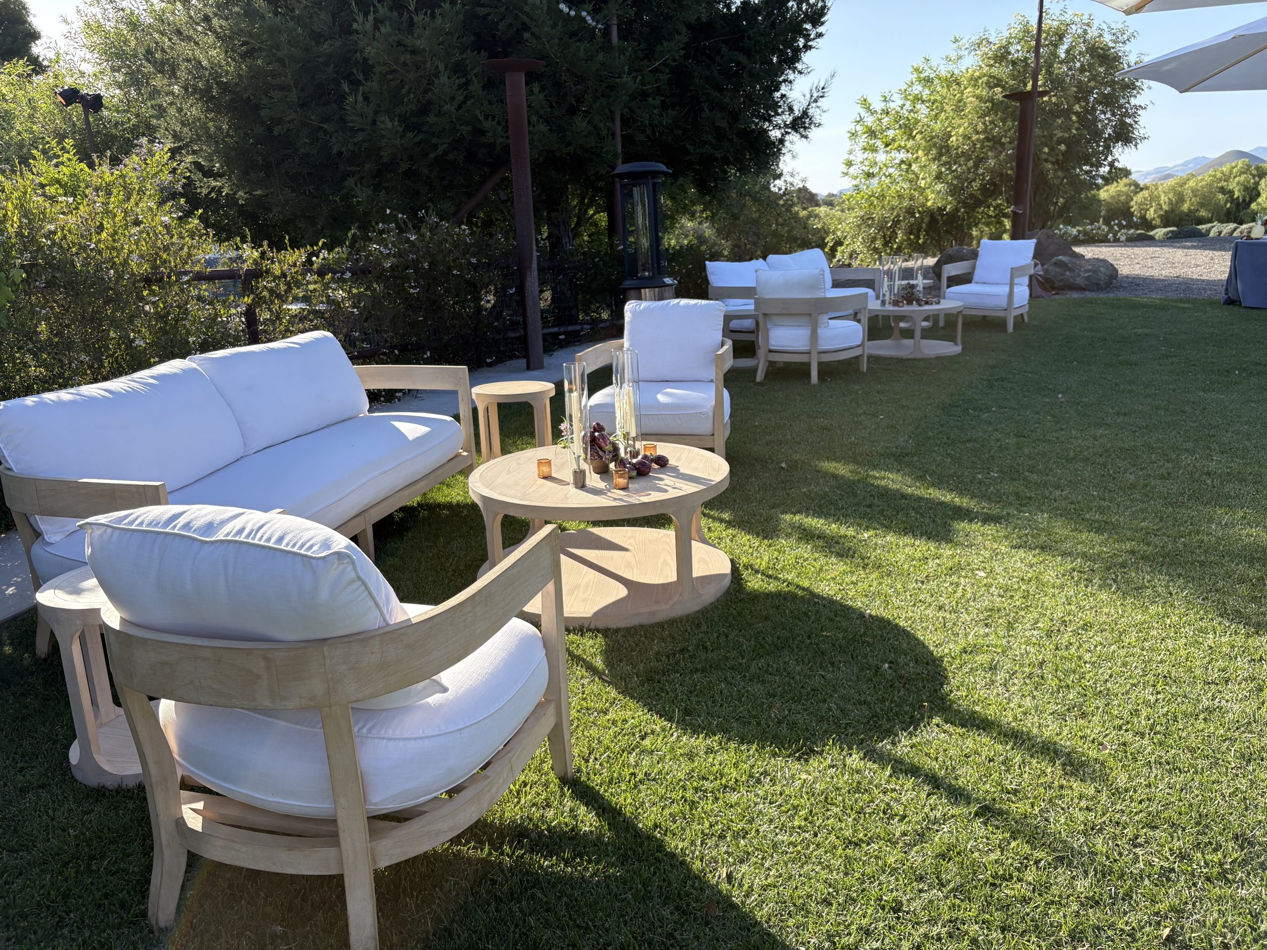 Lawn lounge area